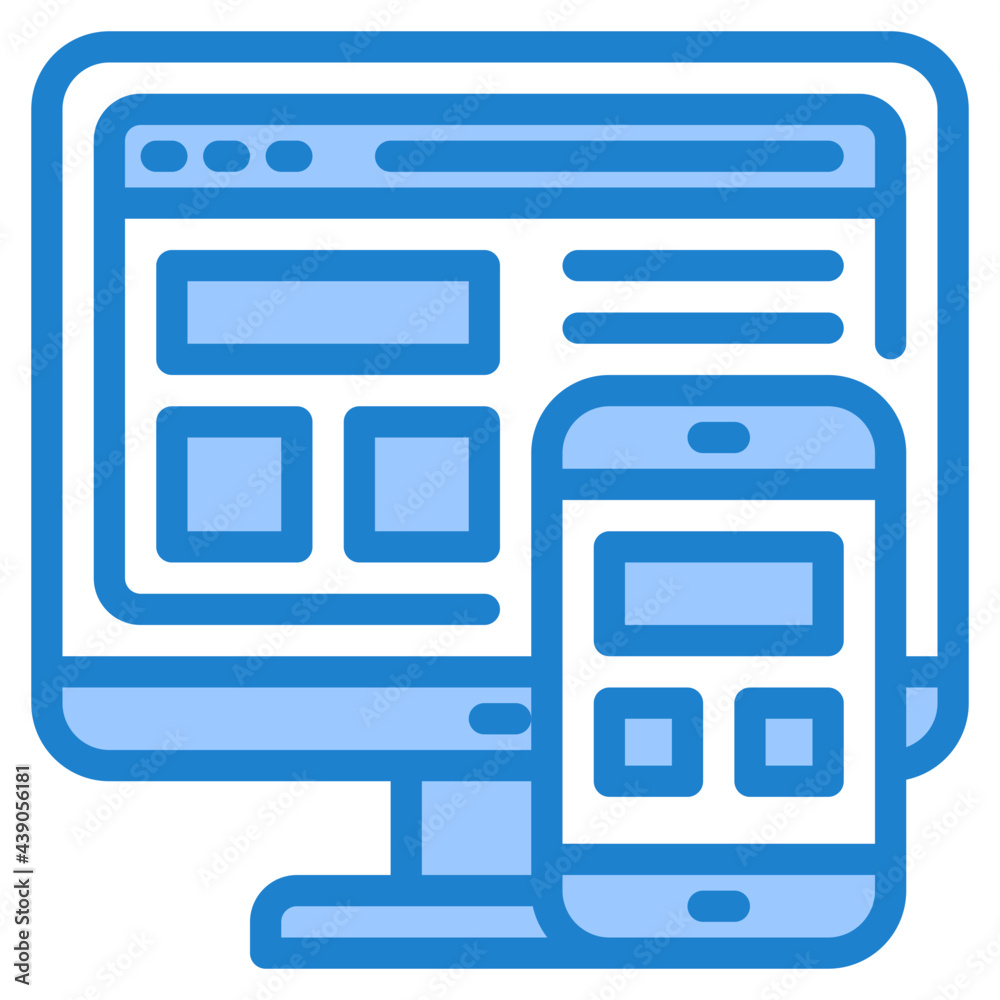 web design blue style icon web design blue style icon