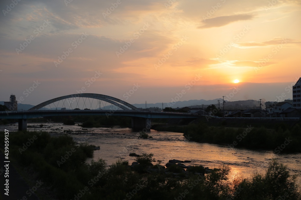 Naklejka premium city harbour bridge