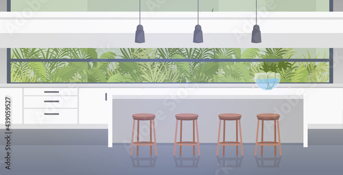 modern kitchen interior empty no people house room with furniture horizontal