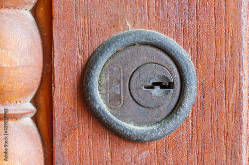 old key on wooden wall