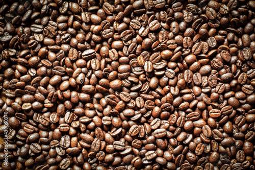 Roasted Coffee Beans background texture. 