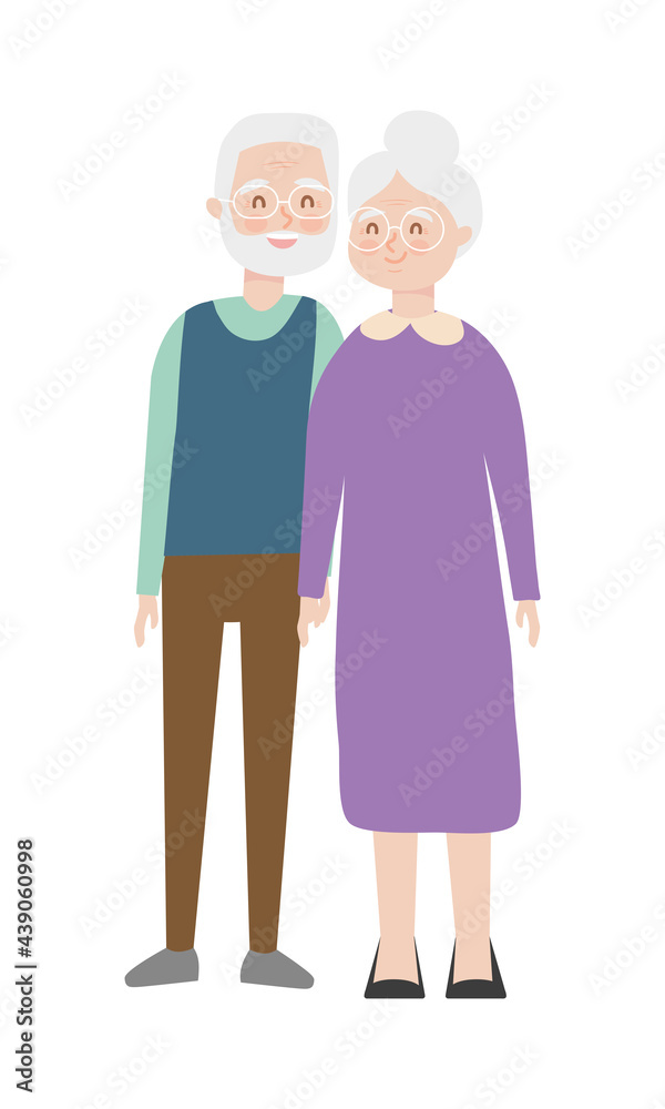 senior couple standing