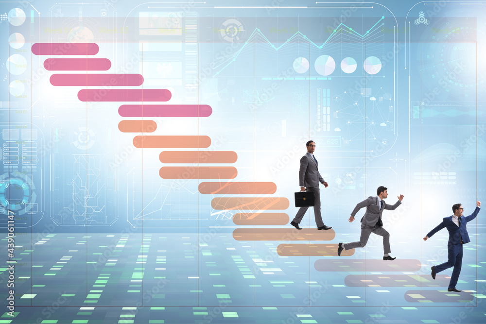 Business people in project management concept Business people in project management concept