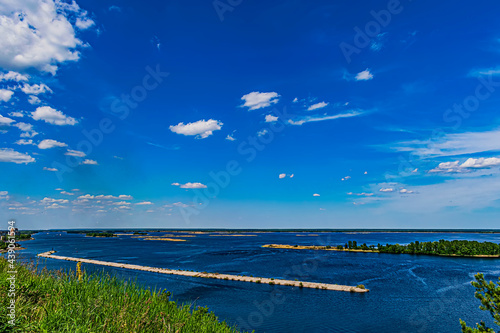 Dnipro river and sky photo