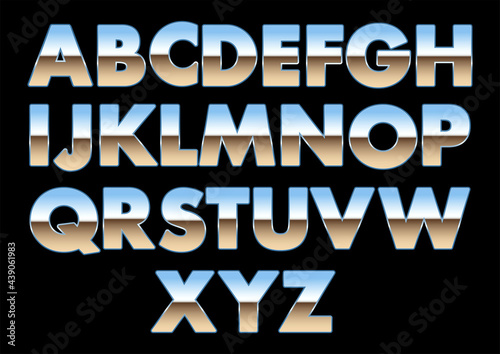 Metallic shiny fonts