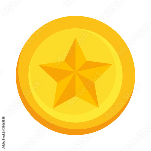 gold coin with star