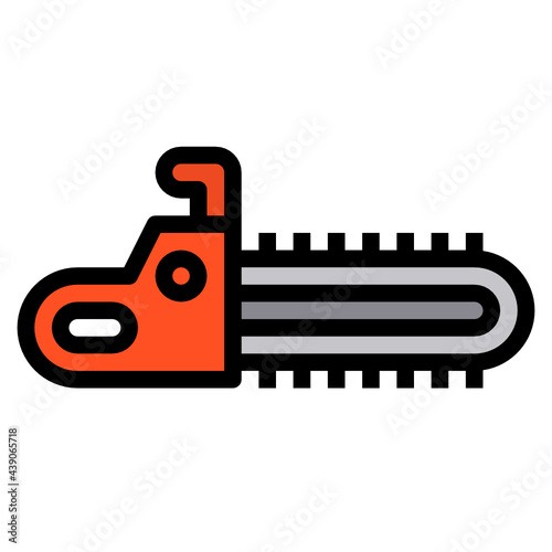 Chainsaw line icon