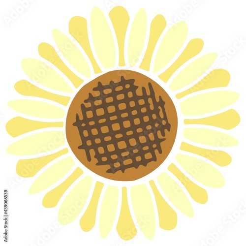 シンプルなひまわりのイラスト
