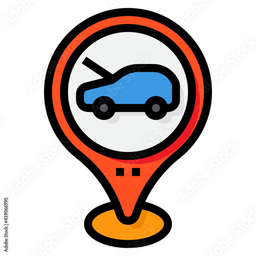 Garage line icon