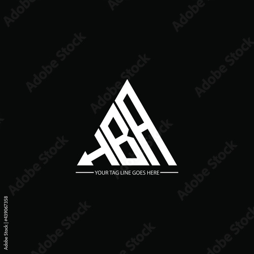H B A letter logo abstract creative design. H B A unique design photo