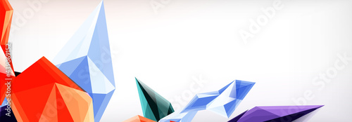 Vector 3d triangles and pyramids abstract background for business or technology presentations, internet posters or web brochure covers