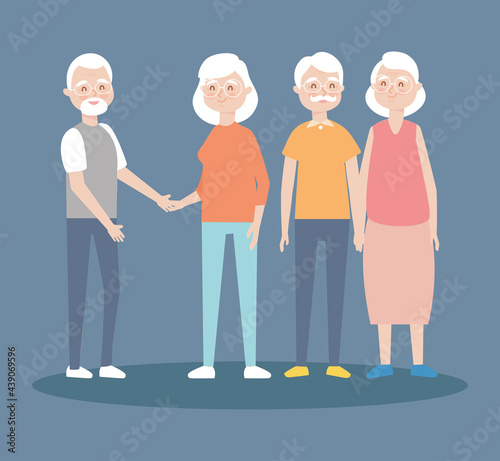 happy old couples