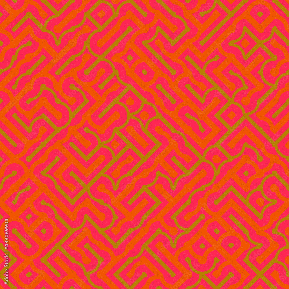 Fototapeta premium Abstract Geometric Pattern generative computational art illustration