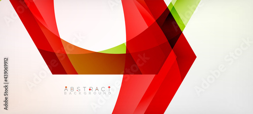 Vector color hexagons geometric abstract background