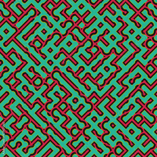 Abstract Geometric Pattern generative computational art illustration