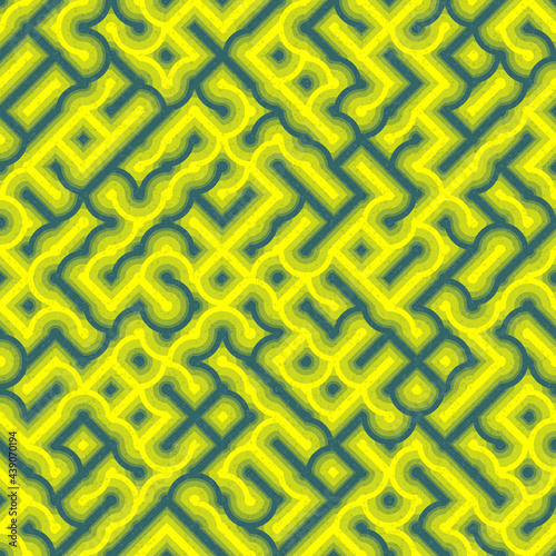 Abstract Geometric Pattern generative computational art illustration