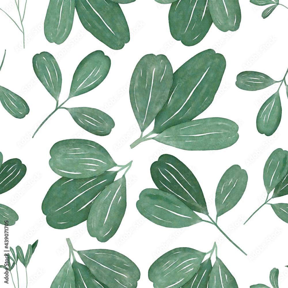 Naklejka premium Seamless pattern with hand drawn floral elements