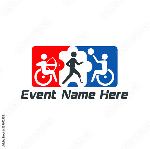 disabled athlete icon for sporting events disabled day.