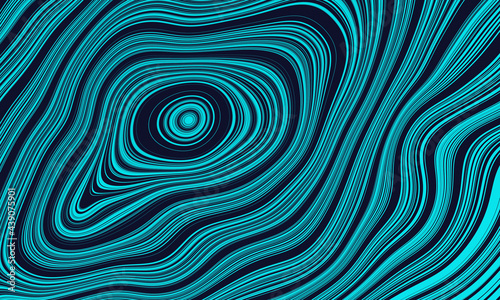 Abstract Blue topographic contour lines