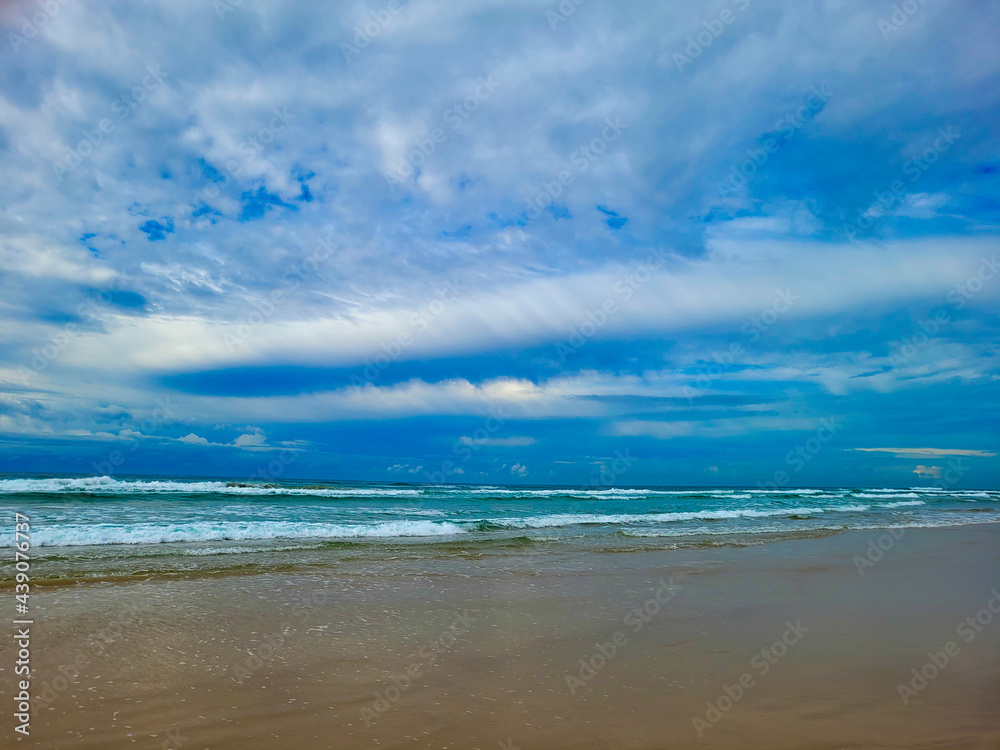 Moody beach day on east coast of Australia