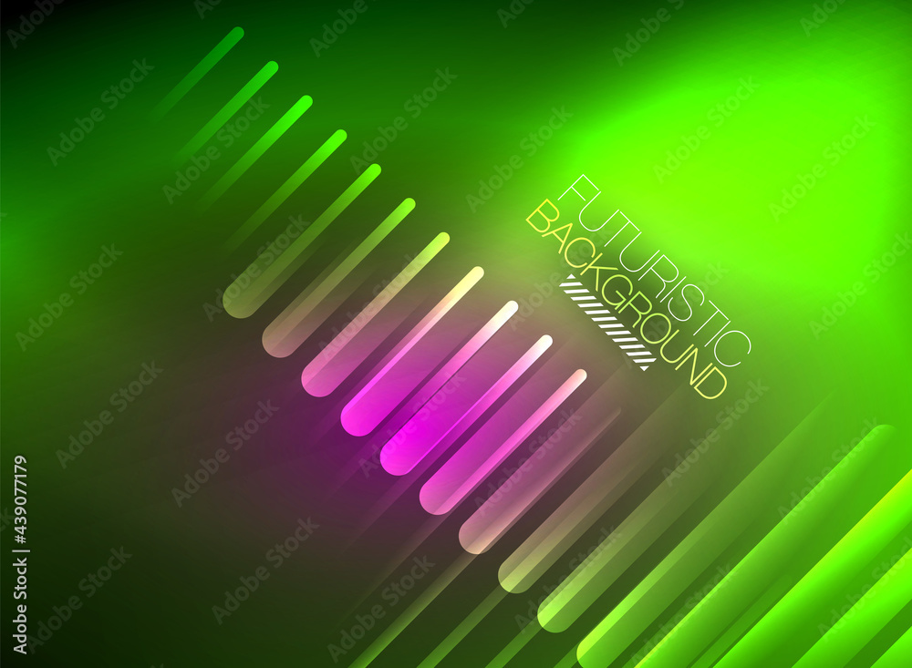 Bright neon color techno abstract background, shiny glowing neon lines in the dark background Bright neon color techno abstract background, shiny glowing neon lines in the dark background