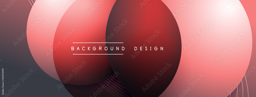 Gradient circles with shadows. Vector techno abstract background. Modern overlapping forms wallpaper background, design template Gradient circles with shadows. Vector techno abstract background. Modern overlapping forms wallpaper background, design template