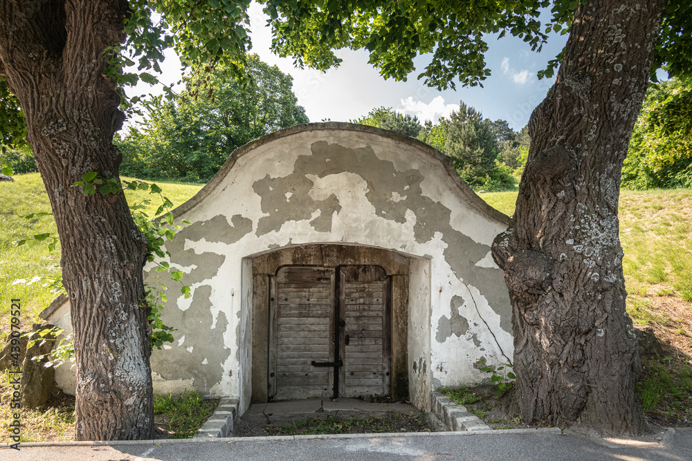 Historical Wine Cellars in Sommerein, Burgenland, Austria Historical Wine Cellars in Sommerein, Burgenland, Austria
