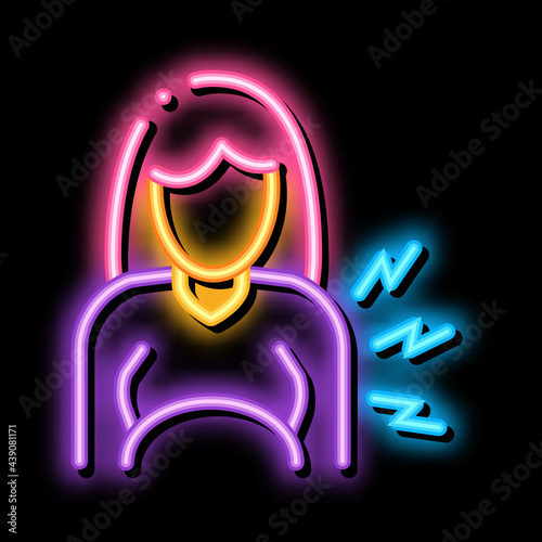 contractions pregnant woman neon light sign vector. Glowing bright icon contractions pregnant woman sign. transparent symbol illustration