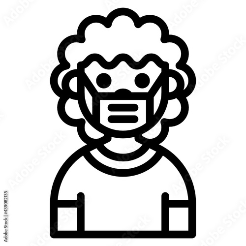 Boy line icon