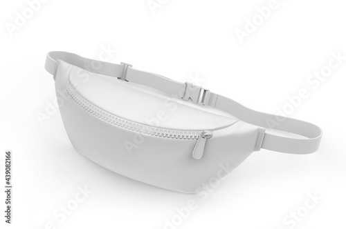 Blank Sports Hiking Running Belt Waist Bag Pack for mockup, 3d render illustration.