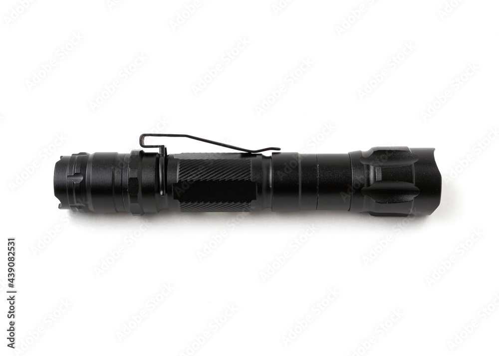 Black torchlight isolated on white background. Black torchlight isolated on white background.