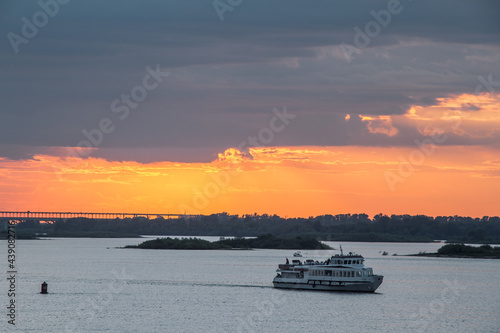 sunset in the harbor
