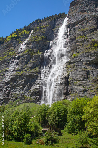 Lauterbrunnen valley waterfall