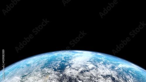 Fototapeta Naklejka Na Ścianę i Meble -  Terre vue depuis l'espace - Illustration 3D