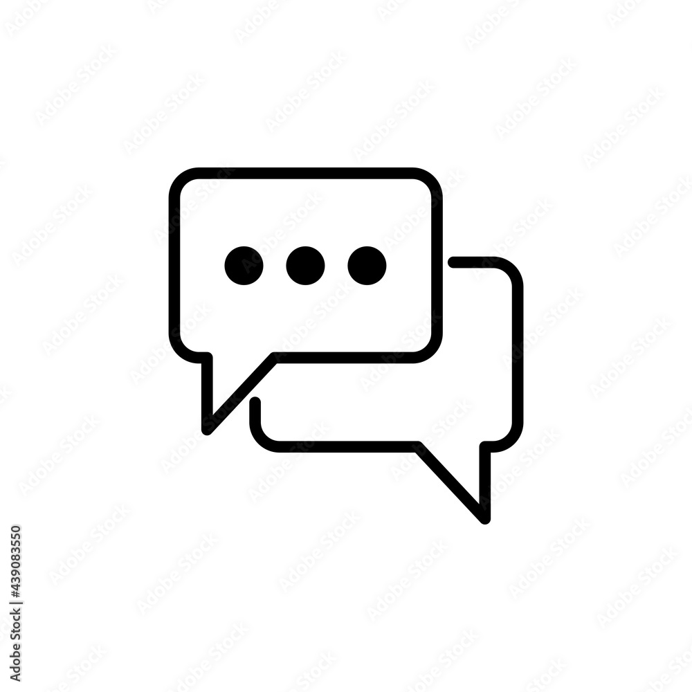 Chat Message Icon line Design Vector Chat Message Icon line Design Vector