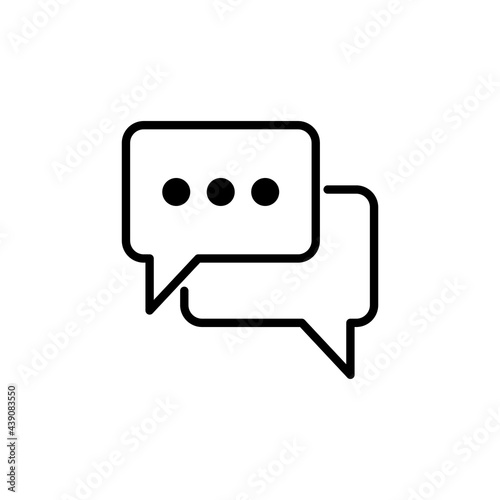 Chat Message Icon line Design Vector