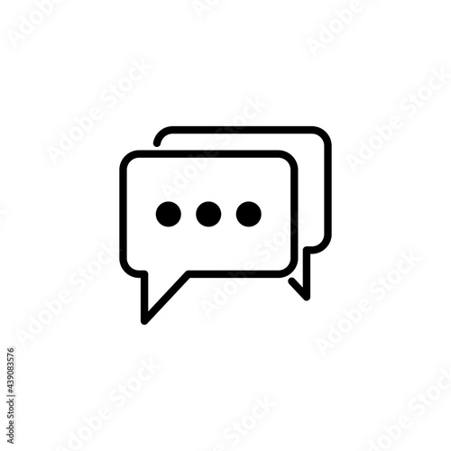 Chat Message Icon line Design Vector