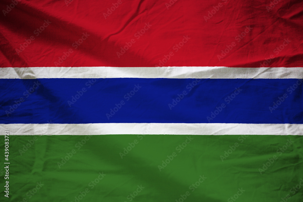 Naklejka premium ガンビアの国旗