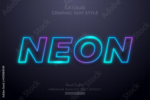 Neon Gradient Glow Editable Text Effect Font Style