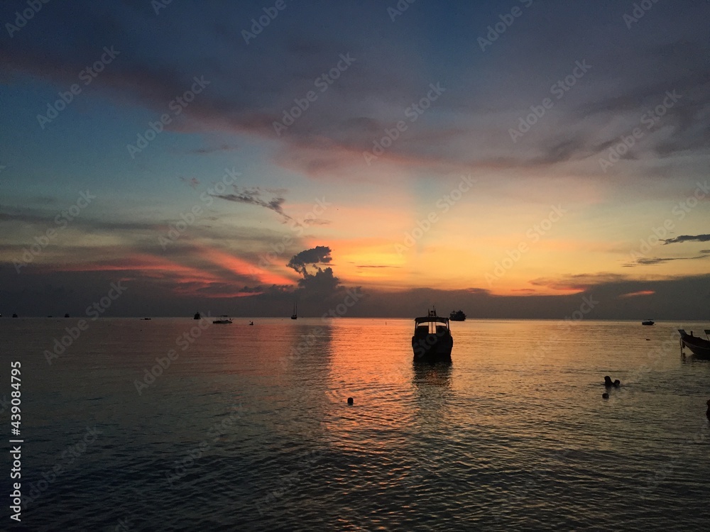 sunset on the sea sunset on the sea