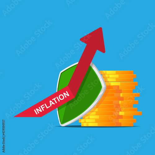 Defense inflation concept vector illustration.