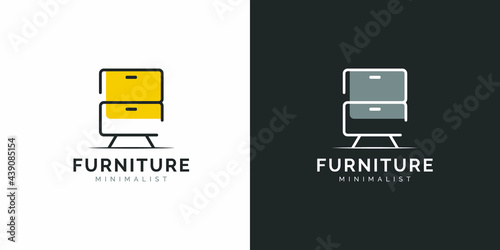 Furniture and interior design logo concept