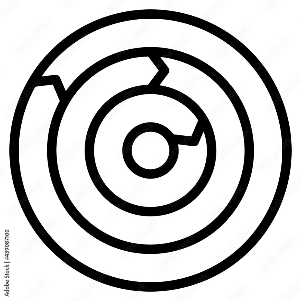 cycle chart outline style icon cycle chart outline style icon