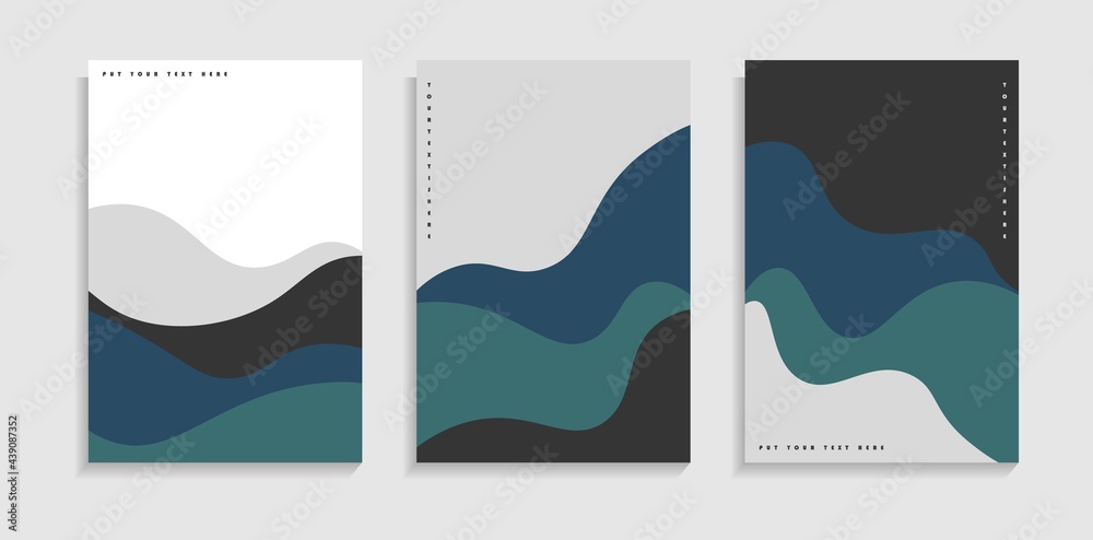 Set Of Minimal Smooth Curve Background. Good For Banner, Wallpaper Or Cover.
