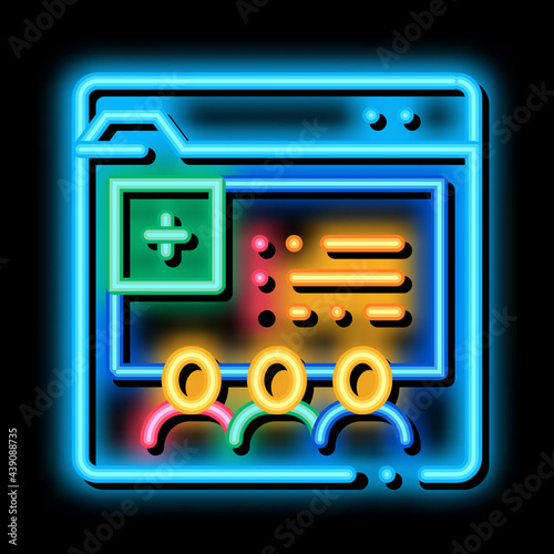 online prescription neon light sign vector. Glowing bright icon online prescription sign. transparent symbol illustration