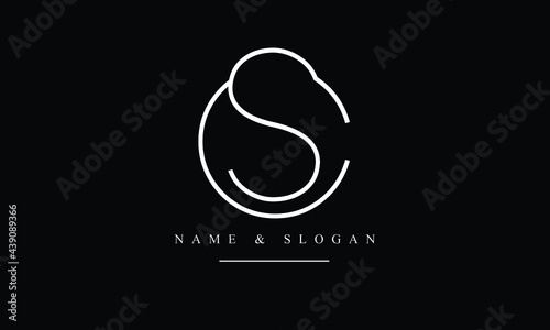 SC, CS, S, C abstract letters logo monogram
