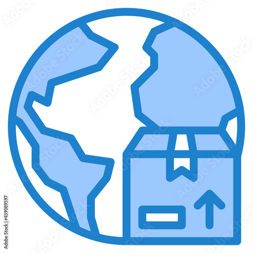 delivery blue style icon