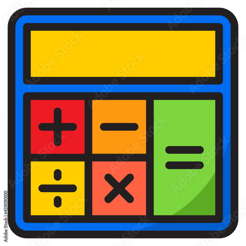 calculator color line style icon