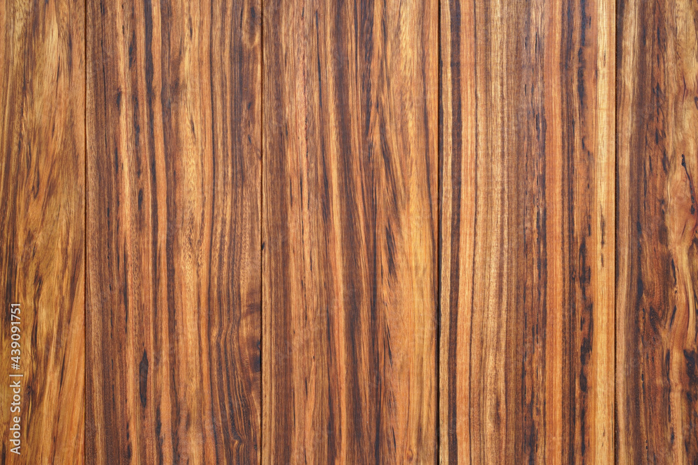 empty dark zebra wood grain table layer or top view brown wooden wall