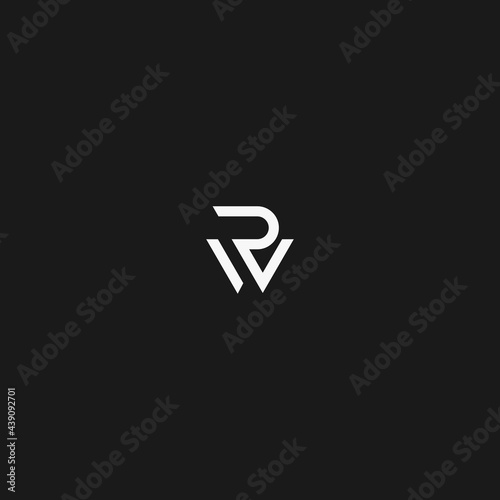 RV VR LOGO ICON SIMPLE VECTOR EDITABLE